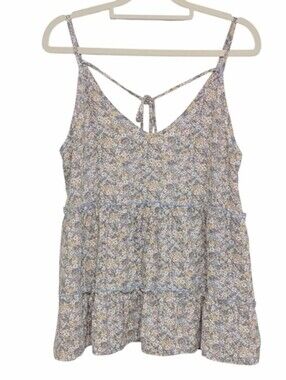 Sienna Sky Cottagecore Y2K Style Prairie Blouse Size Small Floral Ruffle